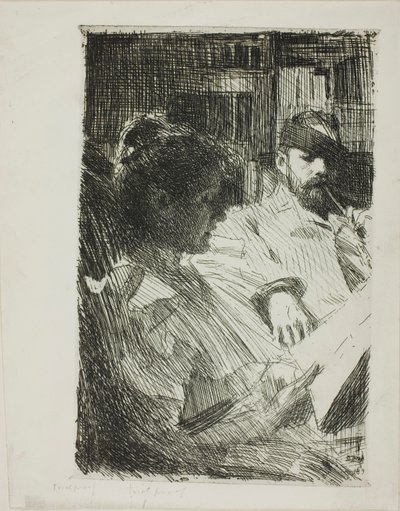 Lesen (Herr und Frau Ch. Deering) von Anders Zorn