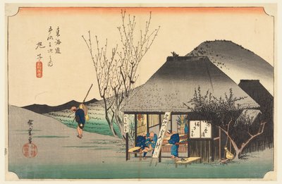 Mariko-Teestube, in Die dreiundfünfzig Stationen der Tokaido-Straße von Ando Hiroshige