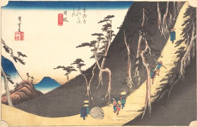 Station Sechsundzwanzig: Nissaka, Sayo no Nakayama, aus den Dreiundfünfzig Stationen, ca. 1833-34 von Ando Hiroshige