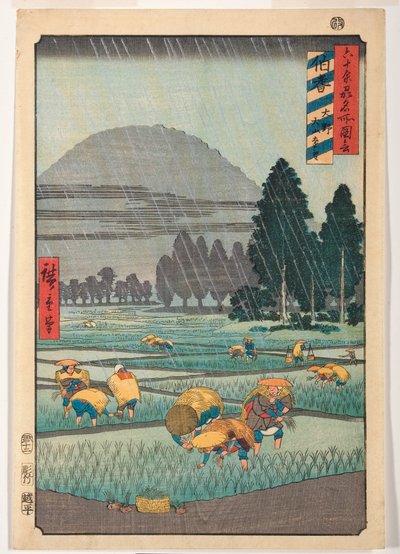Provinz Hoki, Ono, Blick auf den Berg Daisen von Ando or Utagawa Hiroshige