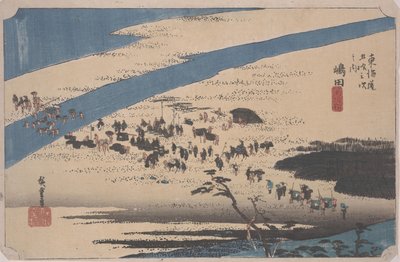 Suruga-Ufer des Oi-Flusses von Ando or Utagawa Hiroshige