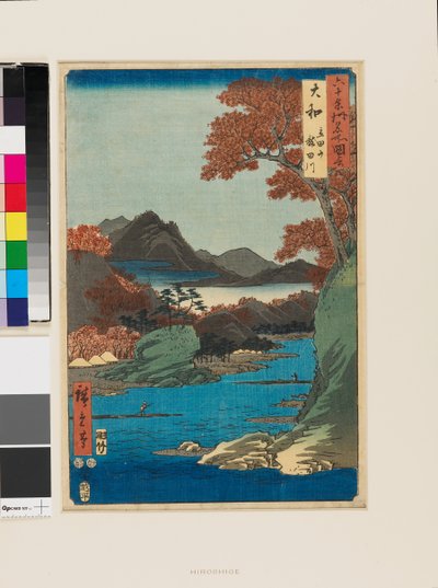 Tatsuta-Berge und der Tatsuta-Fluss von Ando or Utagawa Hiroshige