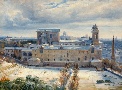 Santa Trinità dei Monti im Schnee von André Giroux