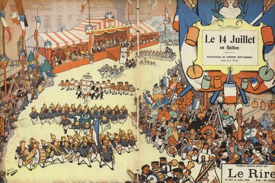 Parade zum Bastille-Tag, Illustration für Le Rire von Andre Devambez