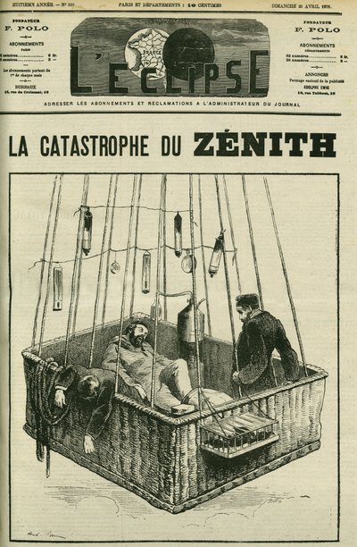 Luftballonunfall, der Zenith, 15. April von Andre Gill