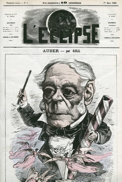 Auber Daniel-Francois-Esprit (1782-1871), französischer Musiker. Titelblatt in „L