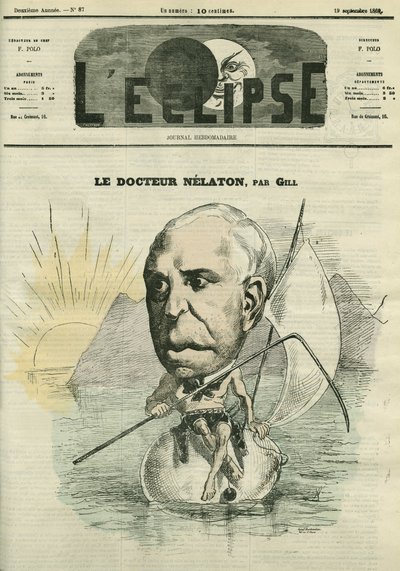 Auguste Nelaton (1807-1873), französischer Chirurg. Titelbild in „L