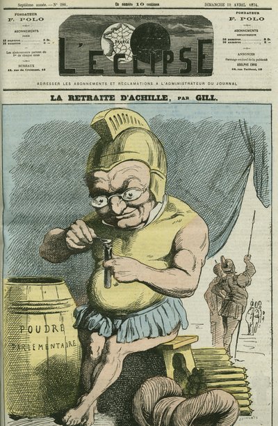 Karikatur von Adolphe Thiers (1797-1877), französischer Staatsmann. Titelblatt in "L
