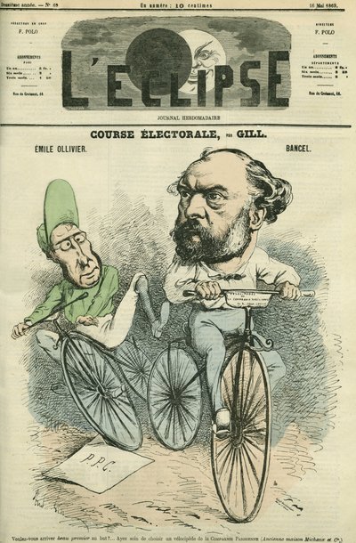 Emille Ollivier (1825-1913), französischer Politiker und Bancel. Titelblatt in „L
