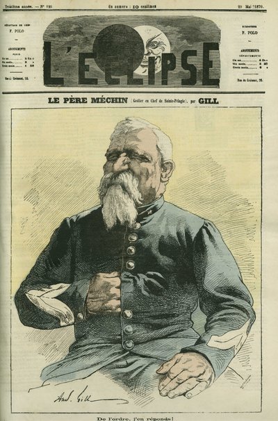 Vater Mechin, Hauptgefangener des Sainte-Pelagie-Gefängnisses in Paris. Titelblatt in „L