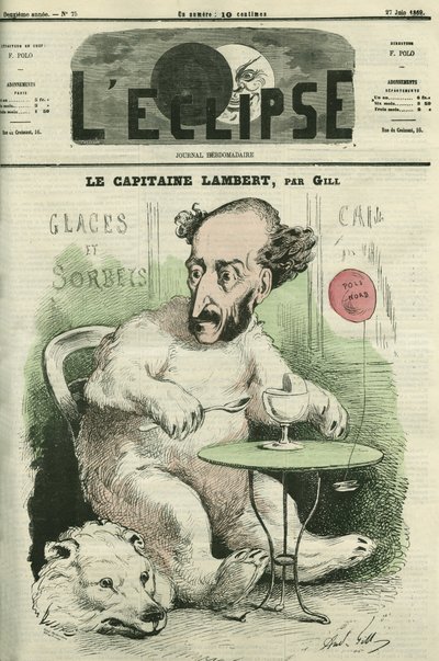 Gustave Lambert, französischer Entdecker und Wissenschaftler von Andre Gill