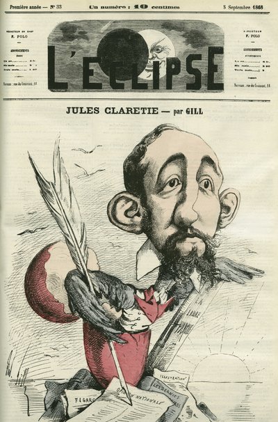 Jules Claretie (1840-1913), französischer Romanautor, Dramatiker und Kritiker. Titelblatt in „L