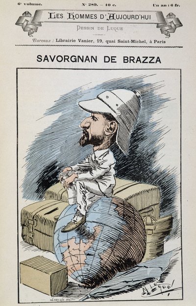 Savorgnan de Brazza - von Gill, in „Die Männer von heute“ von Andre Gill