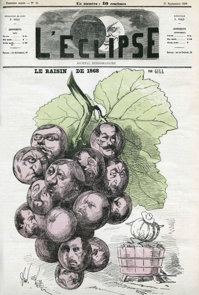 Die Traube von 1868, Evokation einer außergewöhnlichen Ernte. Cover in „L