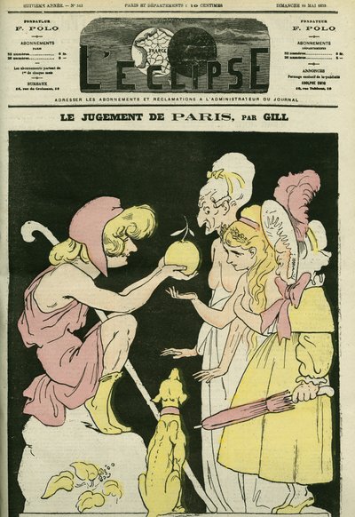 Das Urteil des Paris, das die Republik dem Kaiserreich und der Monarchie vorzieht. Titelblatt in „L