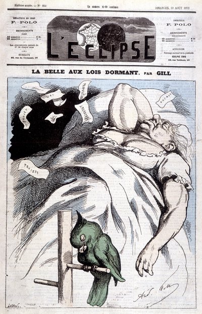 Victoria-Karikatur in „Dornröschen“ - von Gill, in „L