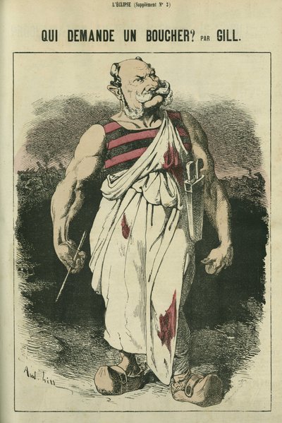 Wer fragt nach einem Metzger, Karikatur von Wilhelm I. von Deutschland (1797-1888), Sieger des Krieges von 1870. in 