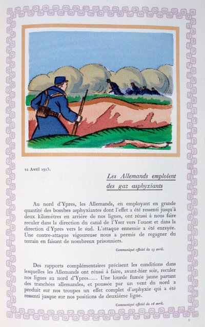 Die Deutschen setzen Chlorgas ein, Ypern, 22. April 1915 von Andre Helle