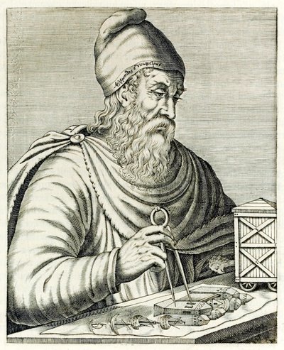 Archimedes von Syrakus, aus „Wahre Porträts“ von André Thévet, veröffentlicht 1594 von Andre Thevet