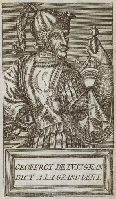 Geoffrey von Lusignan, Graf von Jaffa und Ascalon, Herr von Vouvant und Mervent von Montcontour und Soubise, Illustration aus 