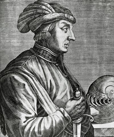 Porträt von Castruccio Castracani, Herr von Lucca von Andre Thevet