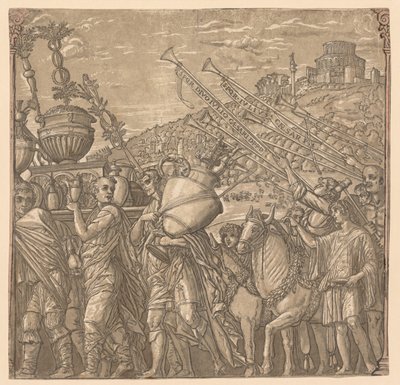 Der Triumph von Julius Caesar: Soldaten tragen Vasen von Andrea Andreani