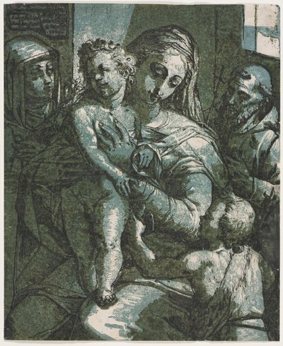 Jungfrau und Kind mit St. Johannes, St. Katharina von Siena und St. Franziskus von Andrea Andreani