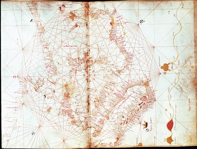 Karte von Italien vom Seefahrerkartographen Andrea Bianco (15. Jahrhundert) von Andrea Bianco