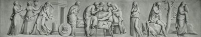 Ein Grisaille-Panel, das die Szene des Todes von Meleager darstellt von Andrea Casali