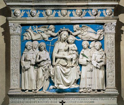 Madonna mit Kind und Heiligen von Andrea Della Robbia