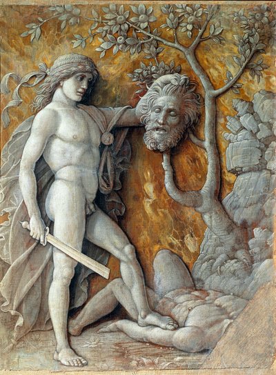 David hält Goliaths Kopf von Andrea Mantegna