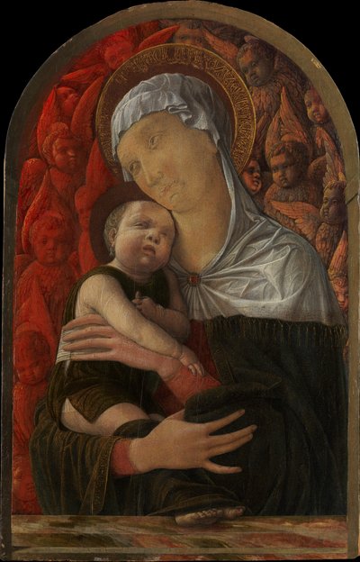 Madonna mit Kind, Seraphim und Cherubim, ca. 1454 von Andrea Mantegna