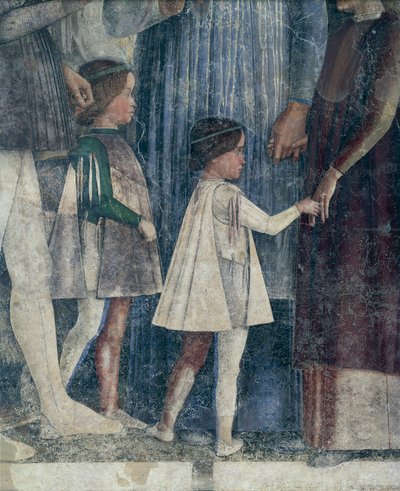 Sigismund und Francesco II. Gonzaga (Detail) von Andrea Mantegna