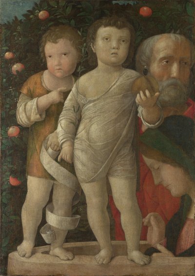 Die Heilige Familie mit dem heiligen Johannes, ca. 1500 von Andrea Mantegna