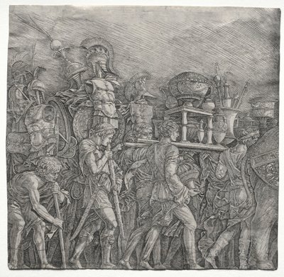 Die Triumphe Caesars: Die Kürassierträger, um 1495 von Andrea Mantegna