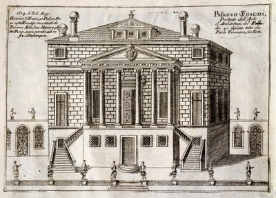 Hauptfassade der Villa Foscari, bekannt als La Malcontenta von Andrea Palladio