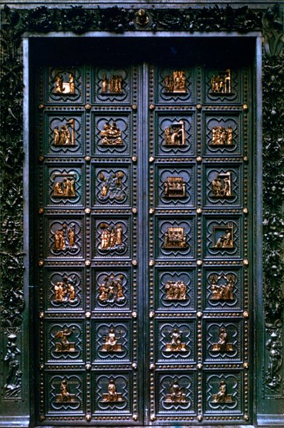 Südportal des Baptisteriums von San Giovanni, 1336 von Andrea Pisano