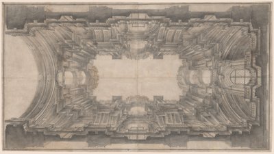 Illusionistische Architektur für das Gewölbe von San Ignazio von Andrea Pozzo