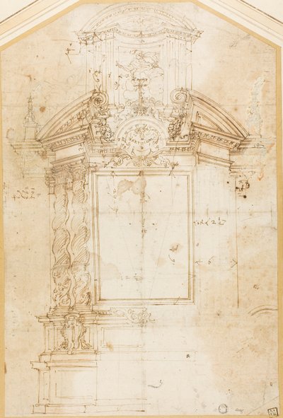 Skizze für einen Altar des Heiligen Bartholomäus von Andrea Pozzo