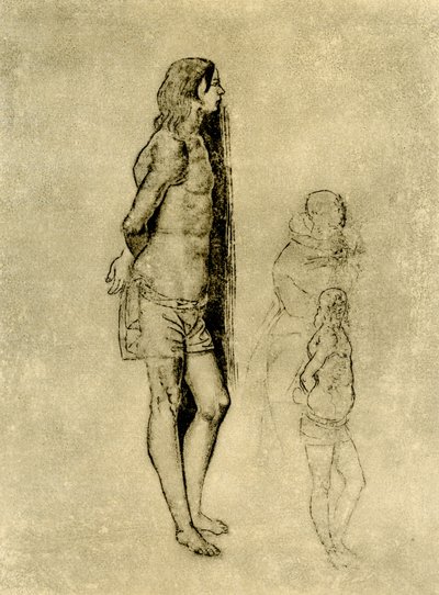Studie zu St. Sebastian für das Gemälde in Bergamo von Andrea Previtali