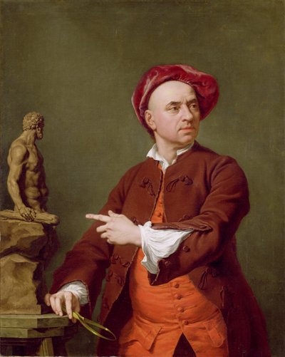 John Michael Rysbrack modelliert seine Terrakotta-Statue des Herkules, 1753 von Andrea Soldi