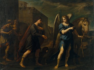Tobias trifft den Erzengel Raphael, ca. 1640 von Andrea Vaccaro