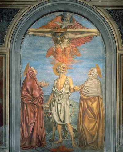Heilige Dreifaltigkeit mit St. Hieronymus von Andrea del Castagno