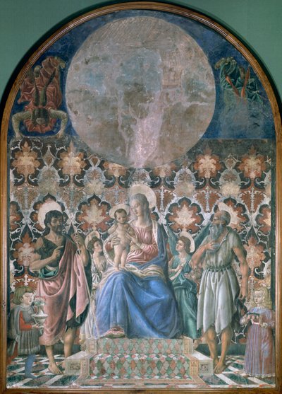 Madonna mit Kind und Engeln, um 1443 von Andrea del Castagno