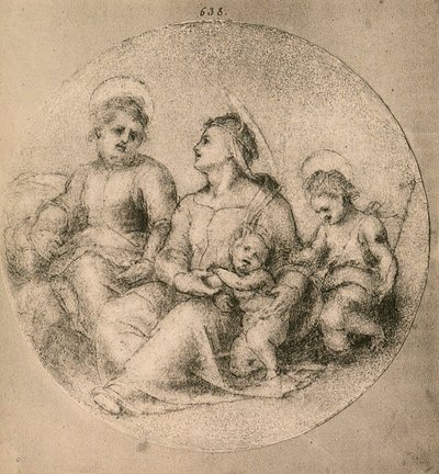 Heilige Familie mit dem kleinen Johannes dem Täufer von Andrea del Sarto