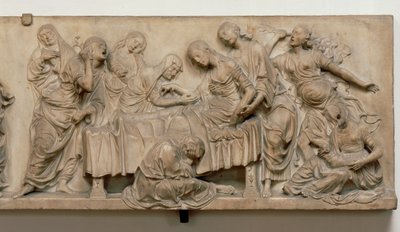 Relief, das den Tod von Francesca Tornabuoni zeigt von Andrea del Verrocchio