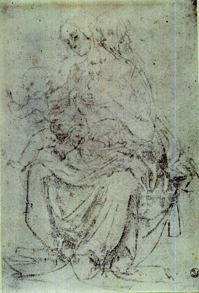 Studie einer Madonna mit Kind von Andrea del Verrocchio