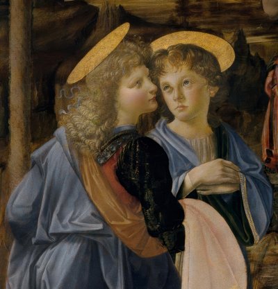 Engel aus Taufe Christi von Andrea del Verrocchio