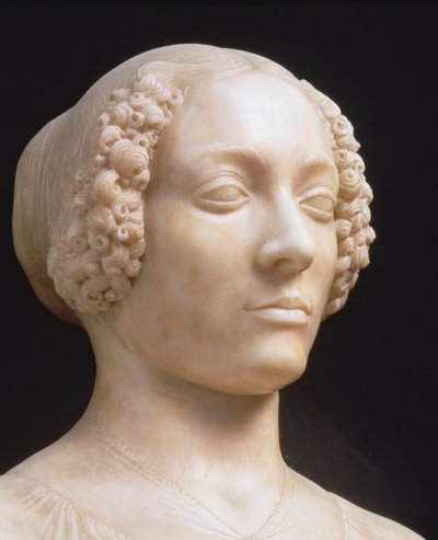 Frau mit einem Blumenstrauß (Detail) von Andrea del Verrocchio