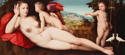 Venus mit heiliger und profaner Liebe von Andrea di Alessandro Bresciano